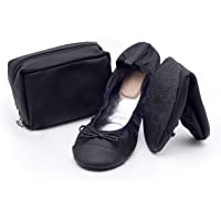  - CatMotion Zapatos cómodos plegables en su bolso- Bailarinas para damas- Bombas para después de la fiesta- Zapatos plegables para bodas- Zapatos de bolsillo- Zapatillas de ballet plegables con bolsa po